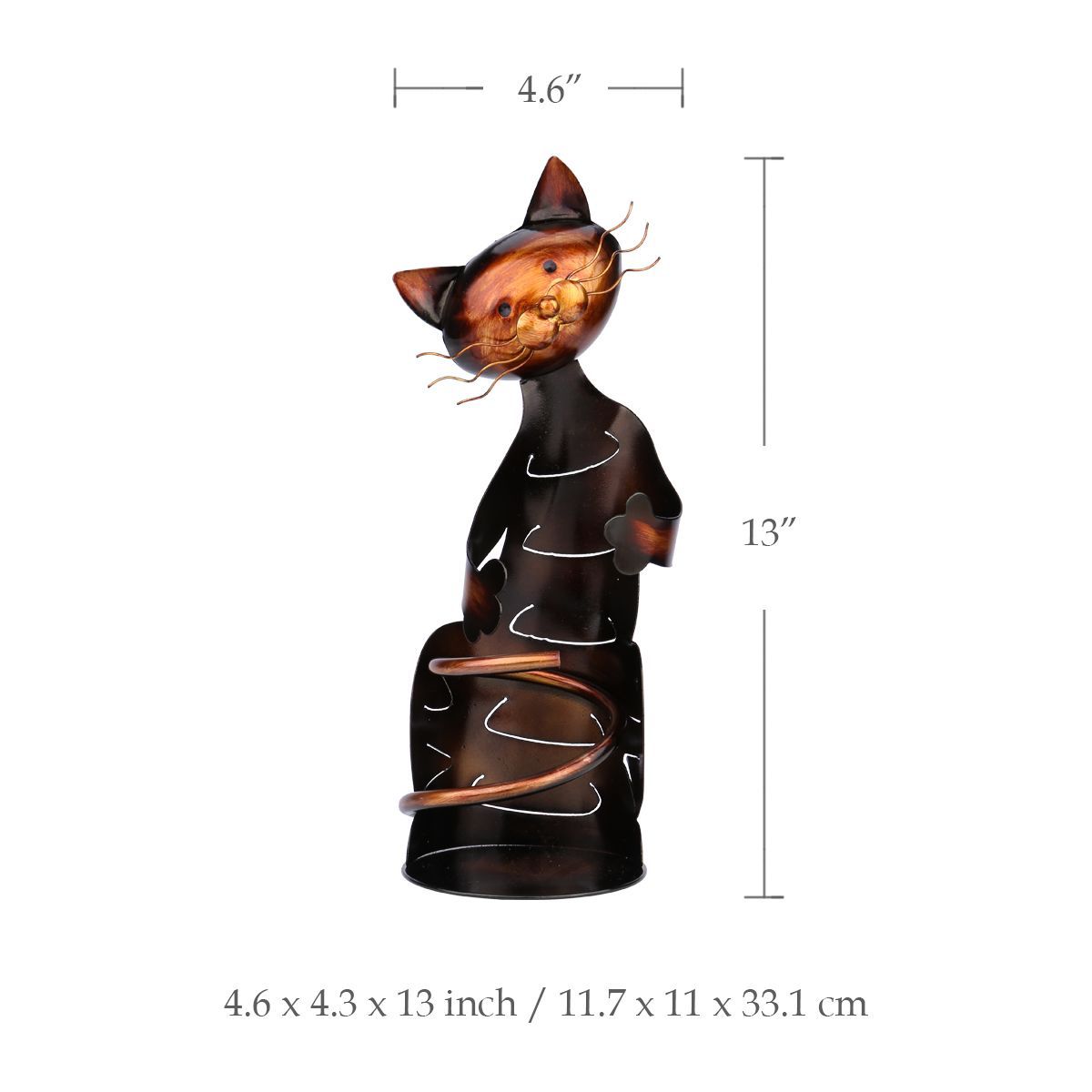 Iron Sculpture Cat Shaped Wine Holder Wine shelf 1533900970954 TB2LJ7Xezm2