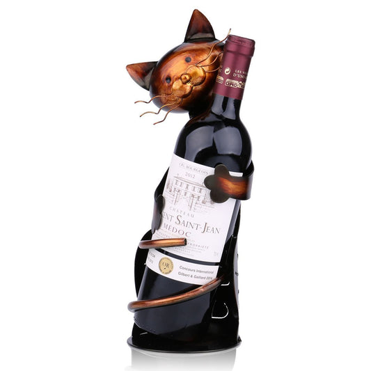 Iron Sculpture Cat Shaped Wine Holder Wine shelf 1533900972985 TB2szKLdSKI