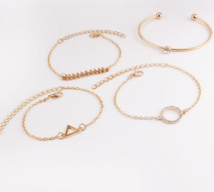 Multi-layer Triangular Water Drop Drill Bracelet 1534897074127
