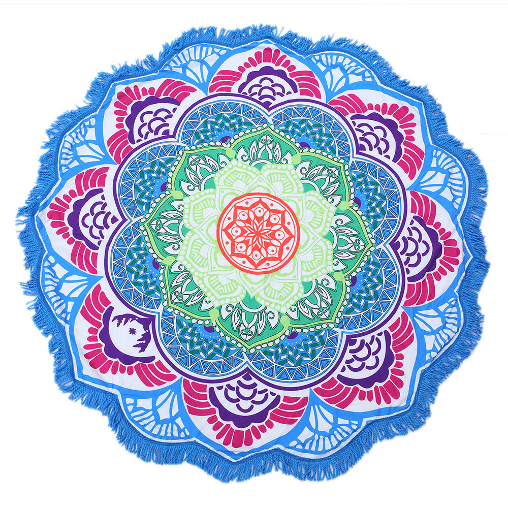 Round Printed Bath Towel Beach Towel Yoga Mat 1539694667025