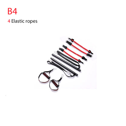 Body Workout Trainer Bar with Resistance Bands Rubber Buckles 153990608925