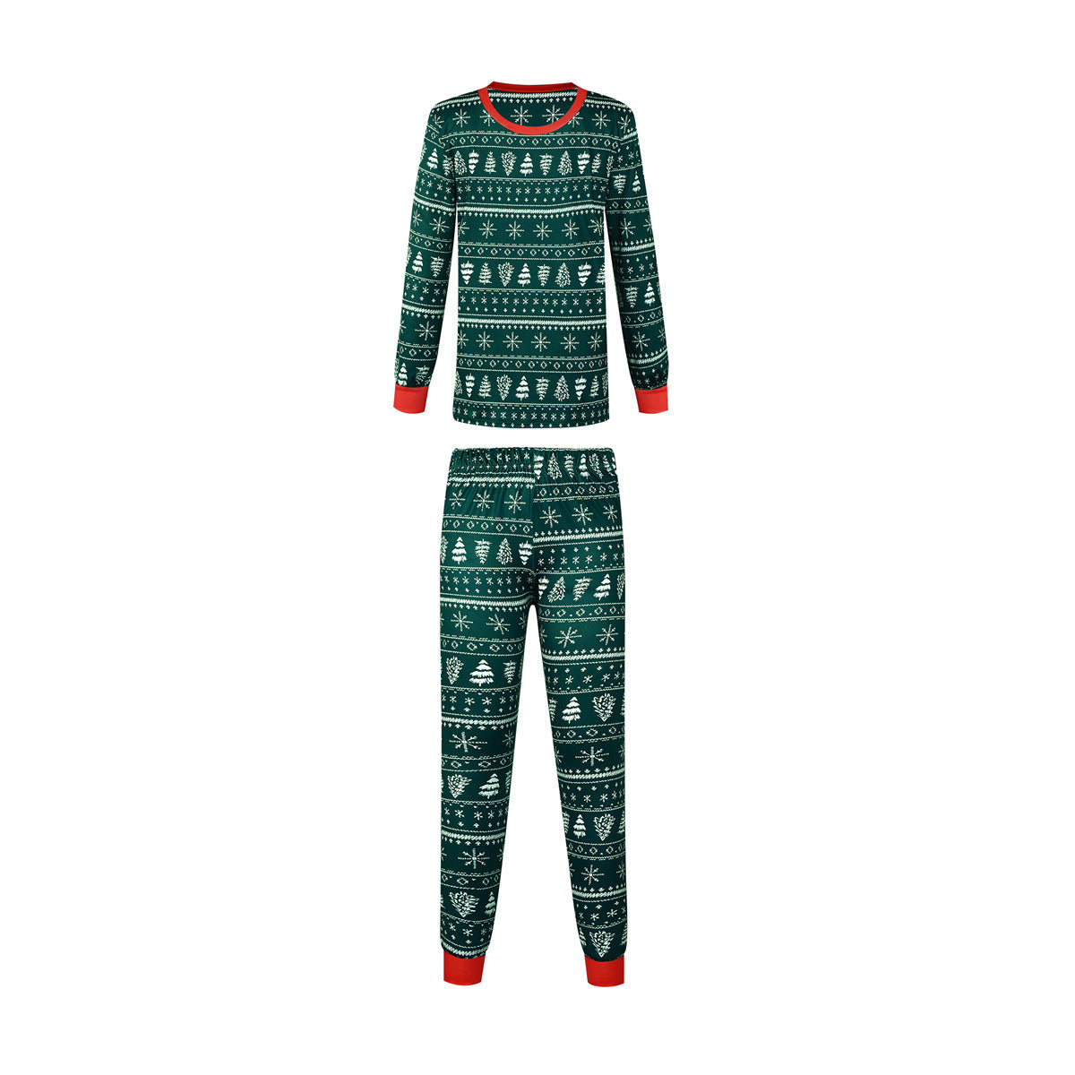 Christmas Print Contrast Color Parent-child Home Service Suit 153f7baf a323 422a b1dd 43bdf12f6d2d
