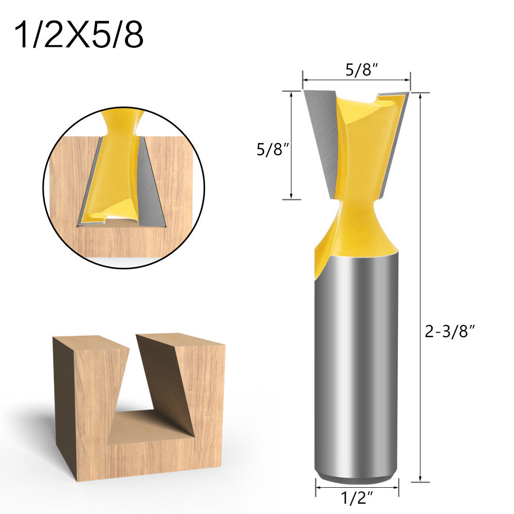 Five-piece Dovetail Woodworking Cutter Set 1540495101069