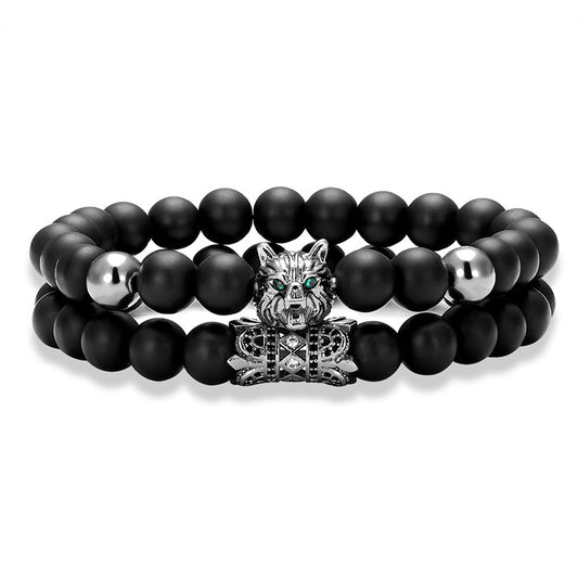 Fashion charm zircon wolf head bracelet jewelry 15474703163384
