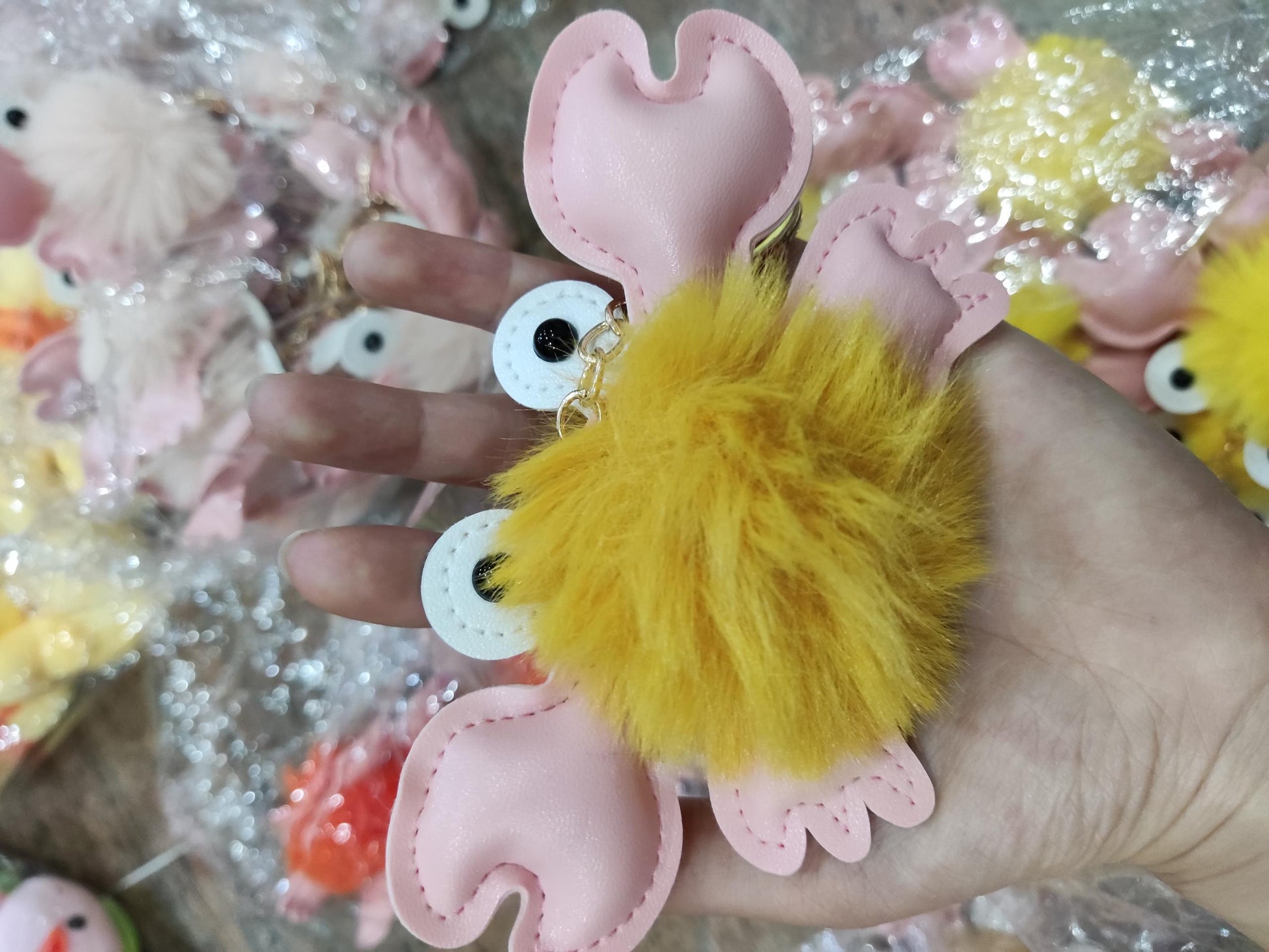 Cartoon Cute Crab Keychain Pendant 154ce649 fc50 4d40 b14b d2e774d8df3d