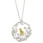 Bird necklace on a branch, silver flower, big tree, clavicle chain 1551022321618