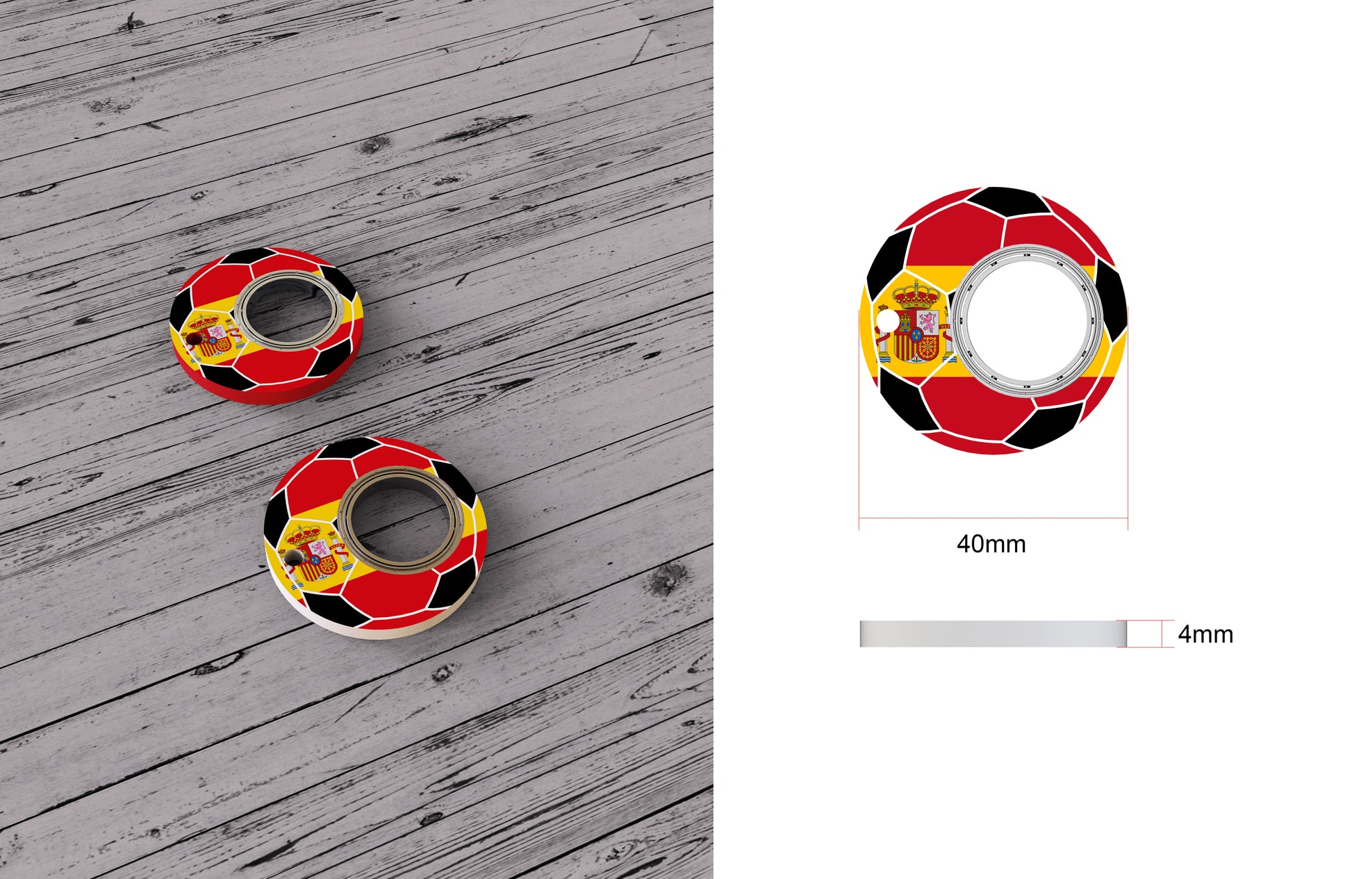 Creative Football World Cup Fidget Spinner Toy Keychain Hand Spinner Anti-Anxiety Toy Relieves Stress Finger Spinner Keychain