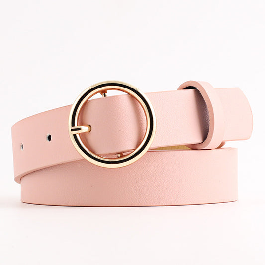Women's jeans round buckle belt women 15577660490922