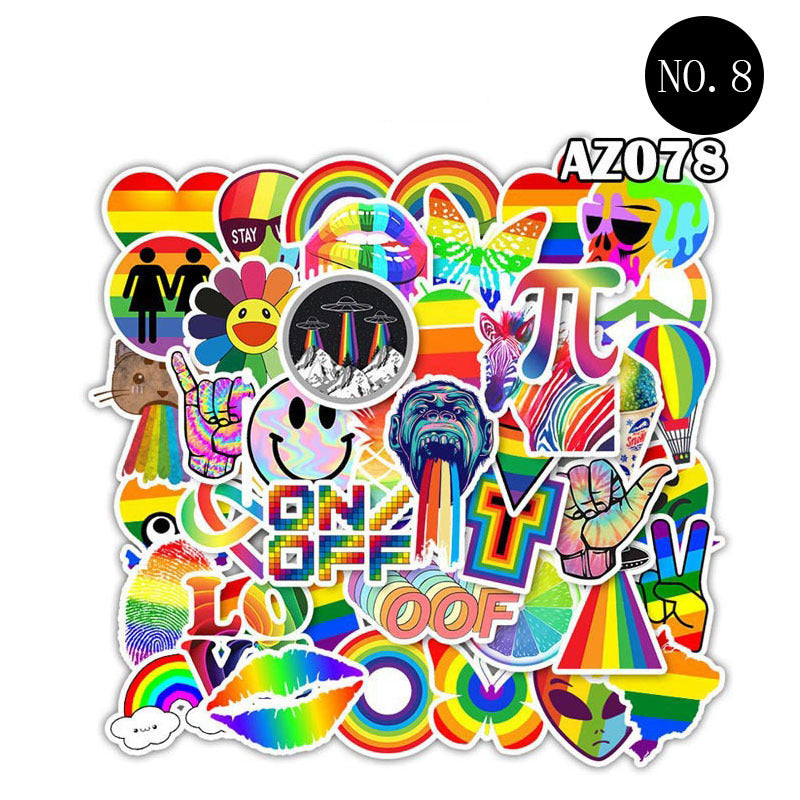 Color anime cartoon stickers cute suitcase decoration waterproof 1560182285723