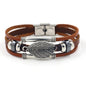 Stainless steel buckle leather bracelet 1560891427128