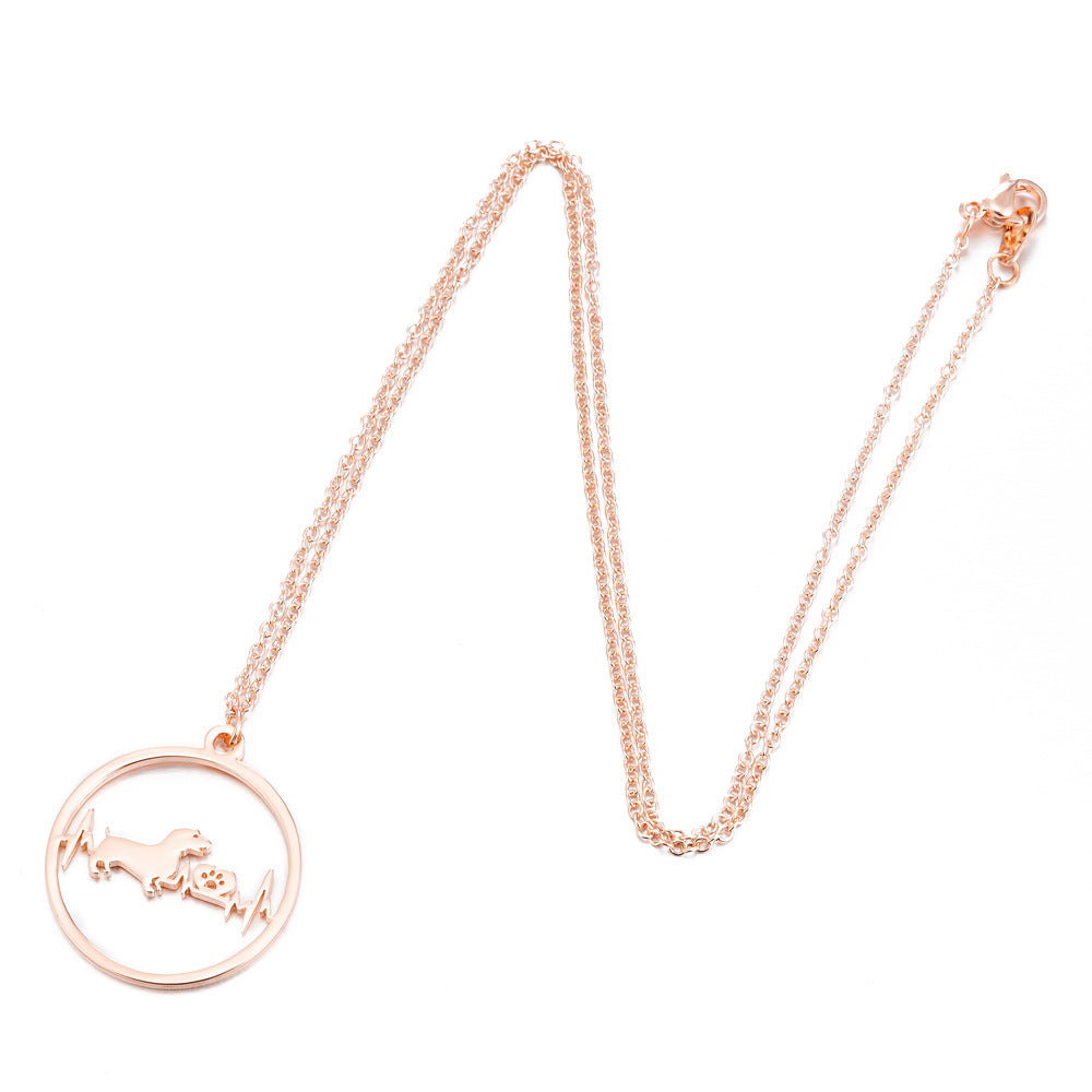 Pet Dog Footprints Paw Necklace  Necklaces 156351945037