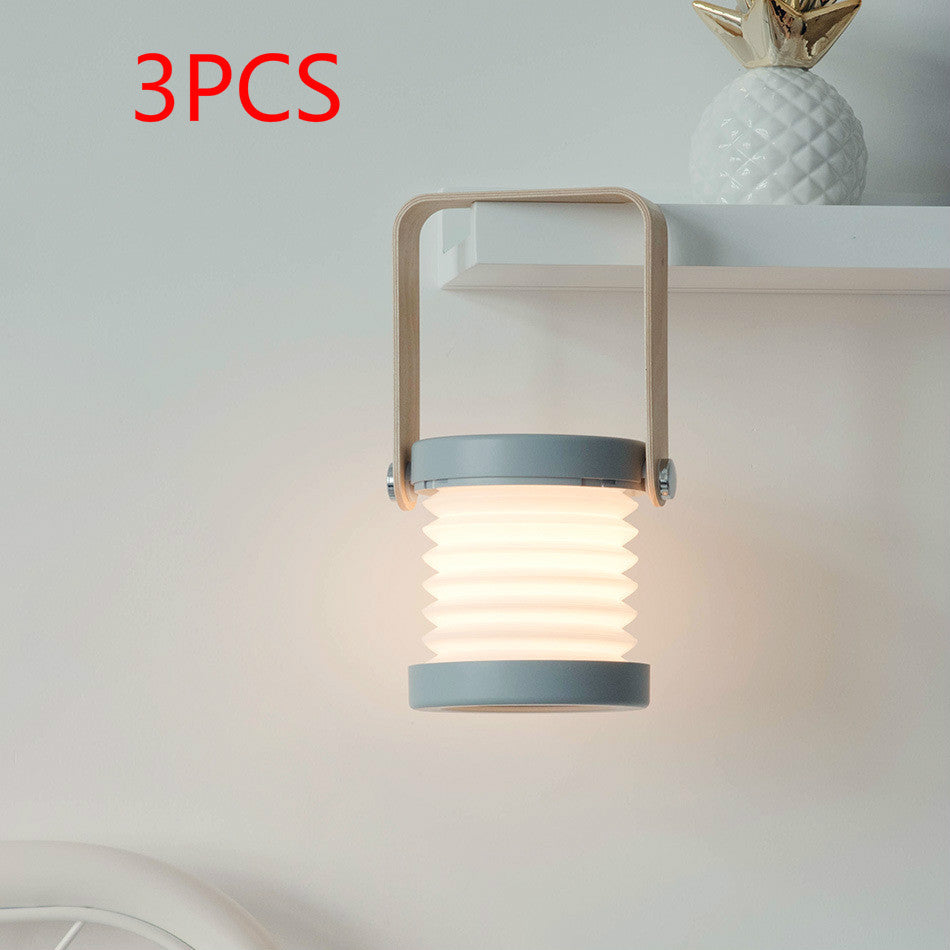 Foldable Touch Dimmable Reading LED Night Light Portable Lantern Lamp USB Rechargeable For Home Decor 15654843134884