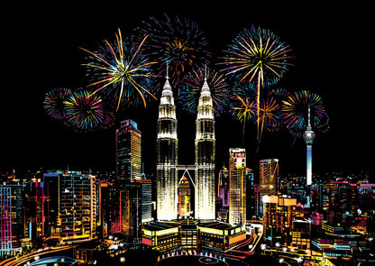 City night scratch painting 1567353887797