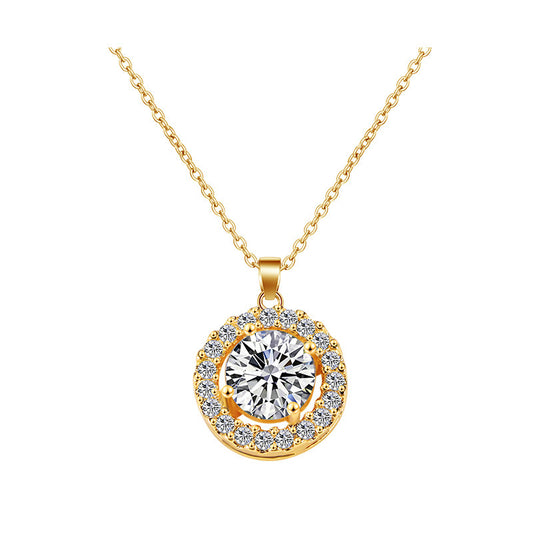 Korean version of the classic simple female round necklace 1571650219690