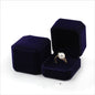 Dark Blue Octagonal Ring Box Necklace Pendant Jewelry Box 157331759120