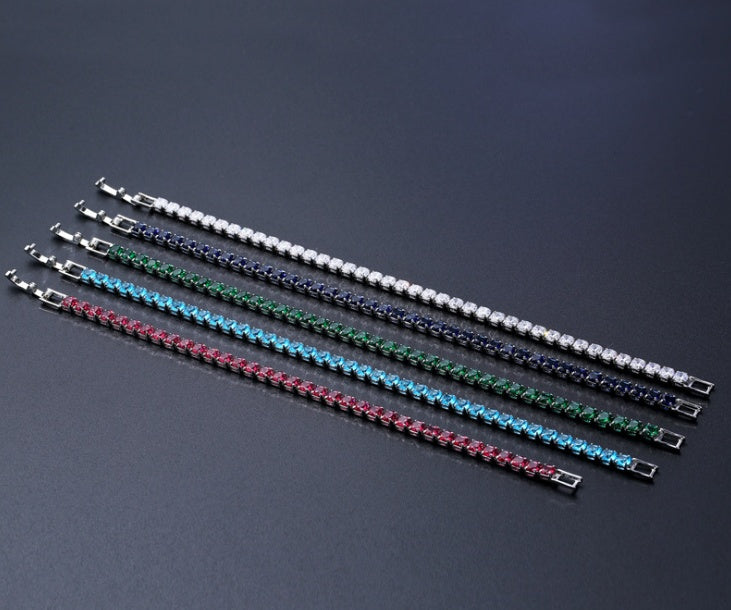 Row drilled zircon bracelet bracelet 1576536962233