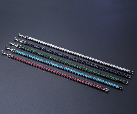 Row drilled zircon bracelet bracelet 1576536962233