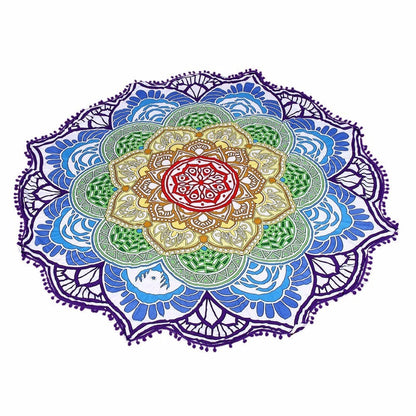Round Printed Bath Towel Beach Towel Yoga Mat 15770790382472