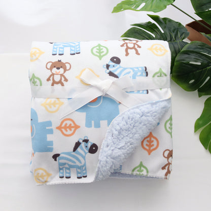 Baby thick double-layer coral fleece blanket 157789448513