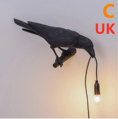 Creative Auspicious Bird Resin Wall Lamp Decoration 1577926936961