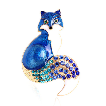 Oil drop fox brooch 1578012733300