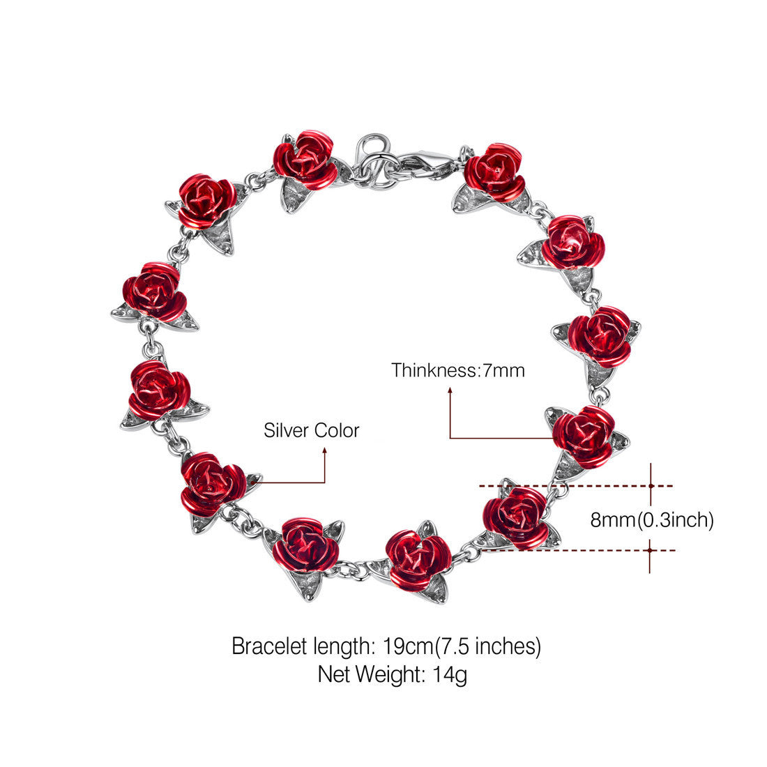 Fashion Rose Flower Bracelet 1579574132199