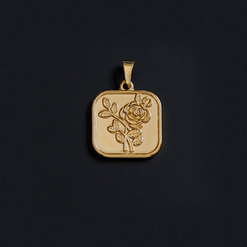 Portrait Coin Cross Peach Heart Angel Retro Pendant 15823bad 0622 4c93 9c5e 8747fd1182e5