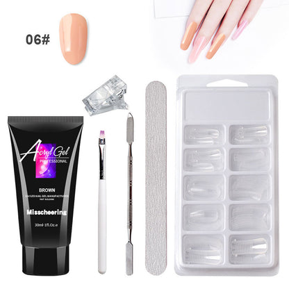 Painless Extension Gel Nail Art Without Paper Holder Quick Model Painless Crystal Gel Set 1585163466884
