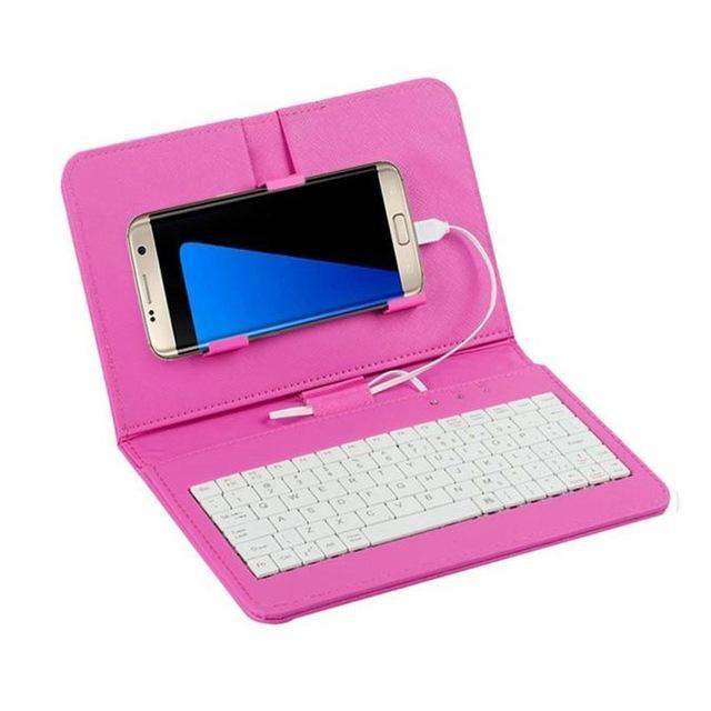 Ultra-Thin Mobile Phone Bluetooth Keyboard Leather Case 1586630717980