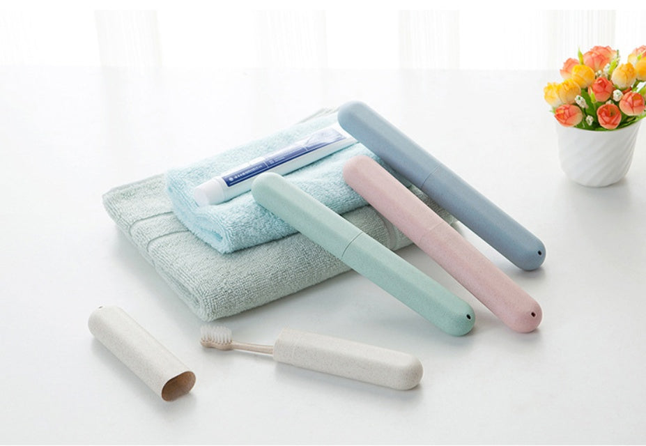 Wheat Straw Travel Toothbrush Cover Health Tooth Brushes Protector Portable Travel Toothbrush Box 15873082588228