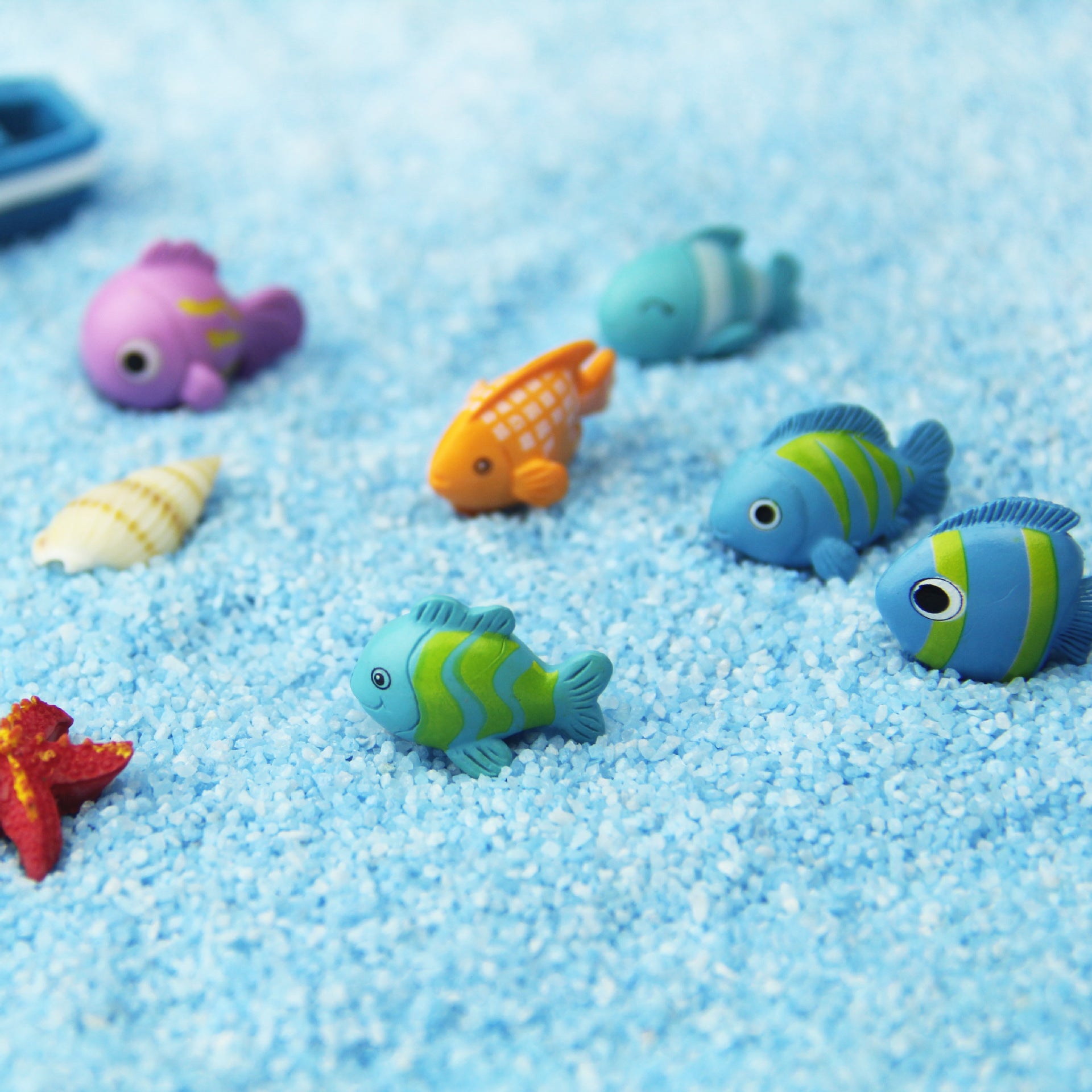 Fish Tank Waterscape Plastic Decoration Crafts Creative Fish Keychain Cartoon Fish DIY Micro Landscape Aquarium Decoration 15