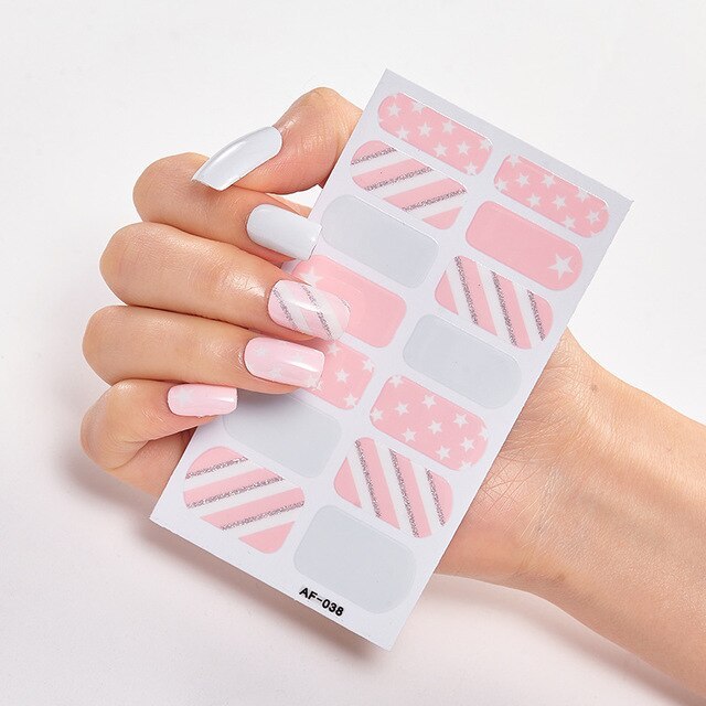 Solid Colors And Creative Nail Art Creative Women Salon Nail Decoration Fashion Nail Polish Nails Sticker Designer Nail Strip