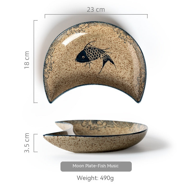 Household Ceramic Moon Platter Tableware 15a3b757 a33f 445e 9fb6 c191707279b2 trans