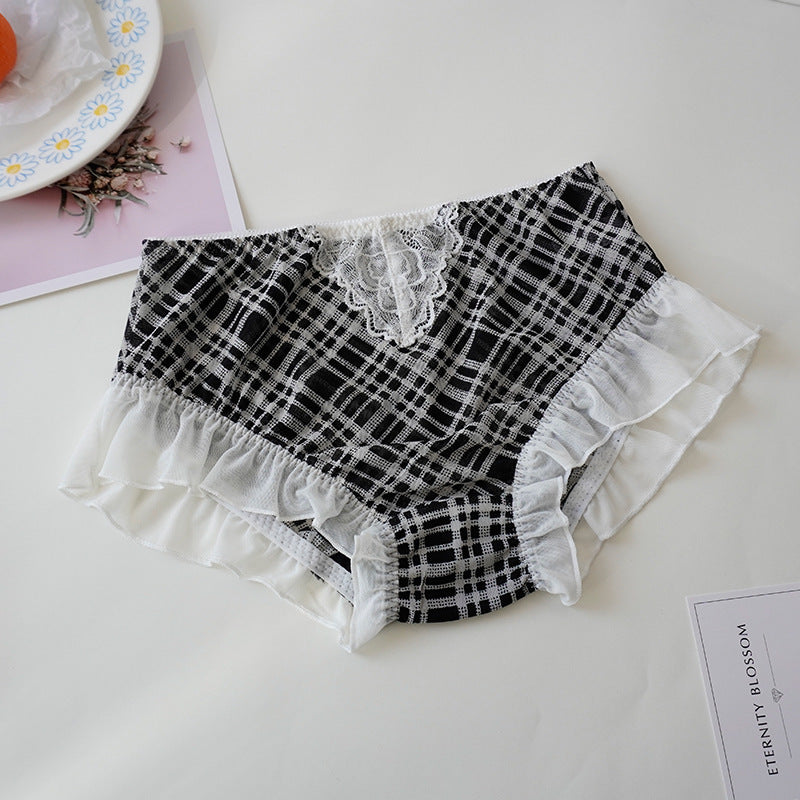 High Waist Hip Retro Lace Black And White Briefs 15bdcb3a b562 4ccf b37a 403a7e5981d6