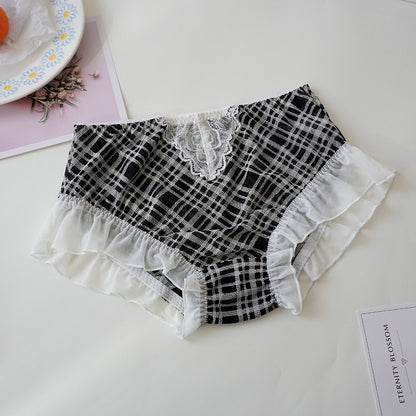 High Waist Hip Retro Lace Black And White Briefs 15bdcb3a b562 4ccf b37a 403a7e5981d6
