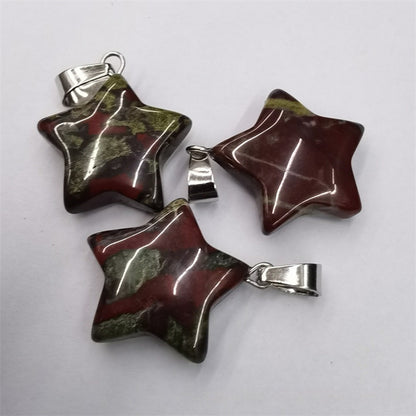 Natural Stone Crystal Agate Shuangbu Face Five-pointed Star Pendant 15d08a64 81cf 4b07 93a5 ee3f87b00207 fine