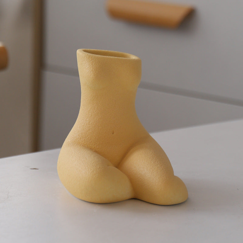 Frosted Sitting Dress Abstract Human Personality Ceramic Vase 15eb7482 6f07 455c a8cc 55de2cd59ba9