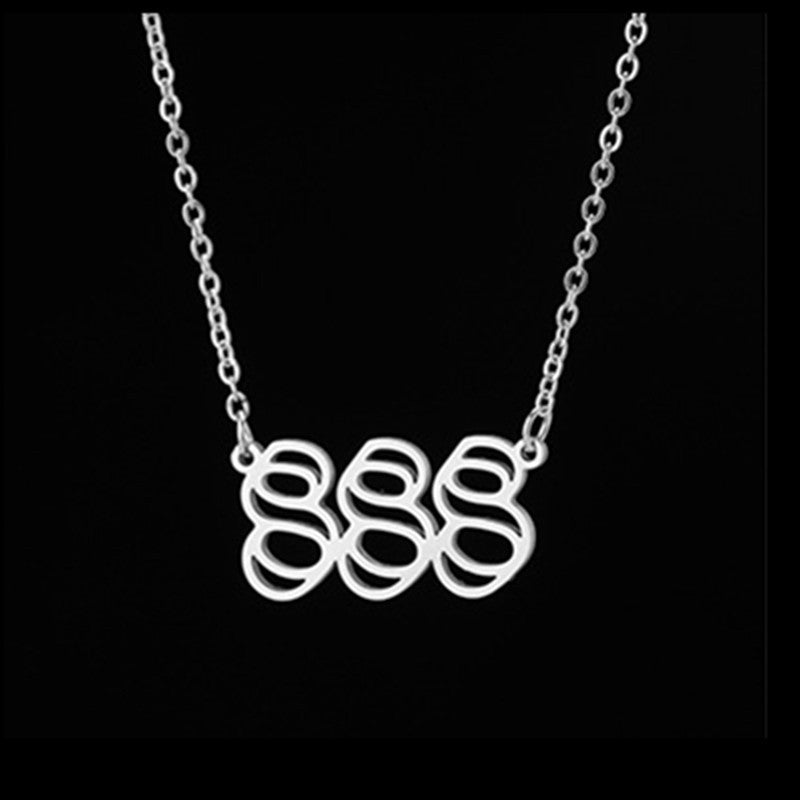 Fashion Vintage Double Cutout Number Necklace 15f761eb 0687 4fa5 ba89 4e7efeabd62c
