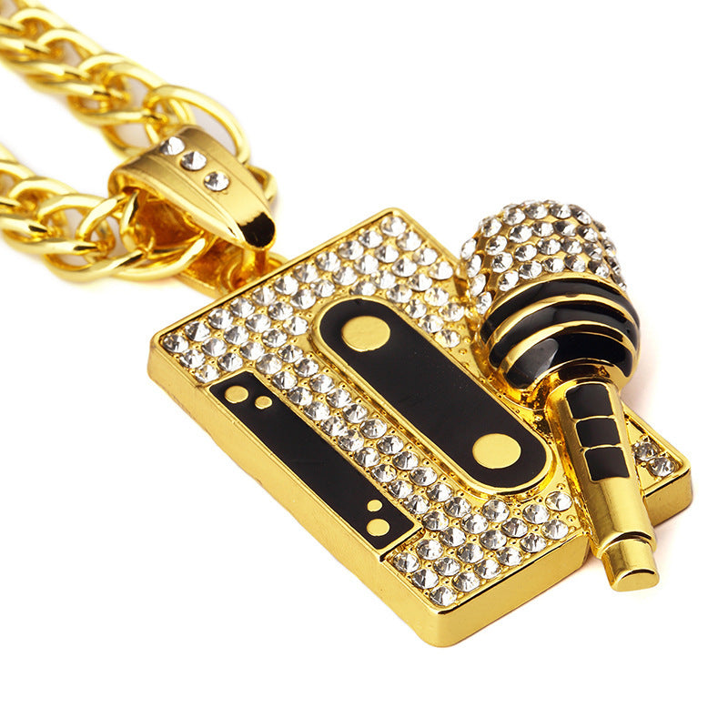 Tape microphone pendant necklace 1604705490401