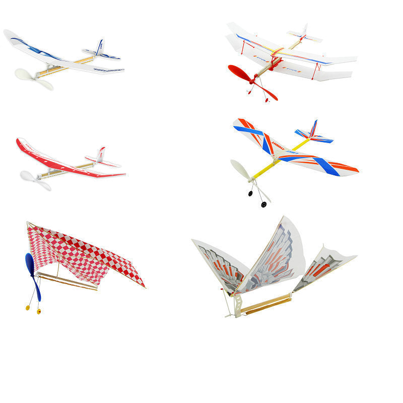 Double - wing rubber - powered aircraft 1606756535032
