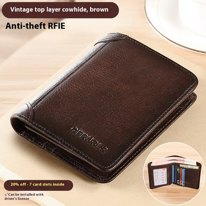 Genuine Leather Anti-theft Swiping Ultra-thin Cheng E Wallet 16078ea1 d434 4922 a054 5793f2236b4d trans