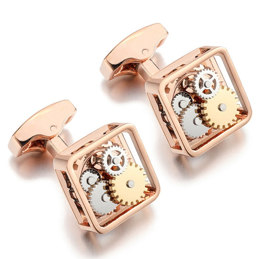 Square Gear Cufflinks Men's Movement Buttons 1611905502851