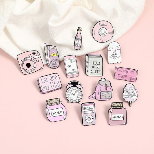 Cartoon Creative Pink Series Jewelry Brooch 1612082543502