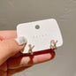 Real Gold Plating Micro-Inlaid Zircon Bow Earrings 1612083064011