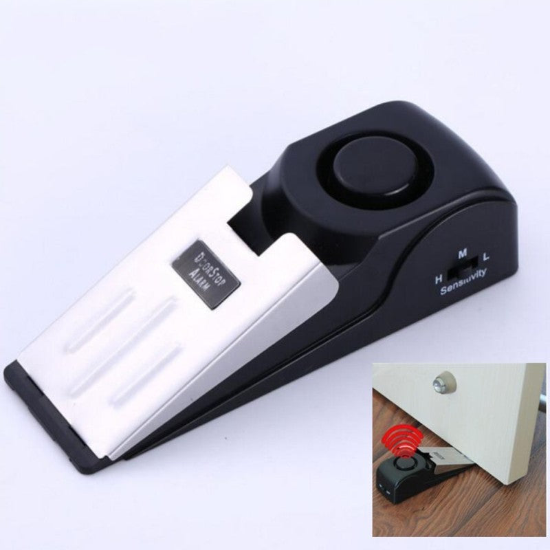120db door stop alarm Security System Home Wedge Shaped Stopper Alert Security System Door Stop Alarm Block Blocking System - HD Wireless Product #5