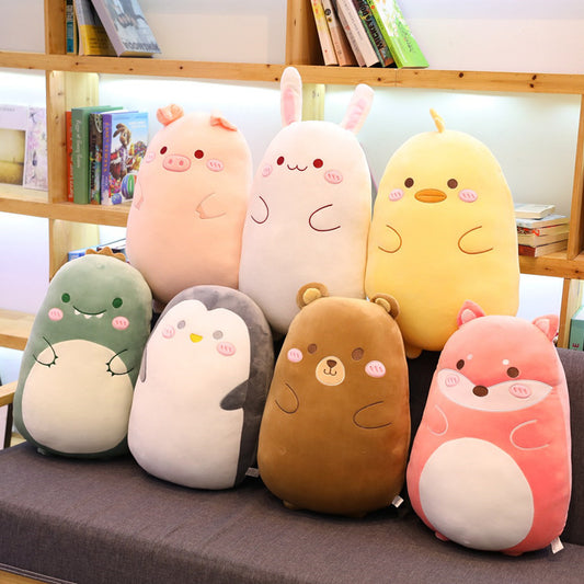 Net Red Cute Cartoon Plush Toy Lazy Sleeping Round Pillow New Creative Girl Heart Pillow 1612158732271