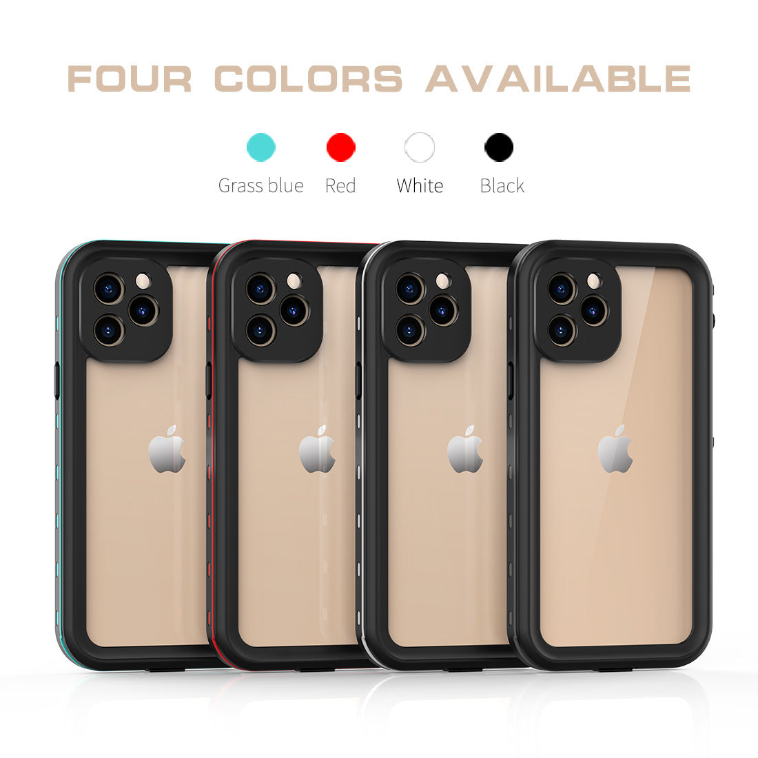 Compatible With , IP68 Waterproof Case For 11 12 Pro Max Shockproof Sil 1612160612582