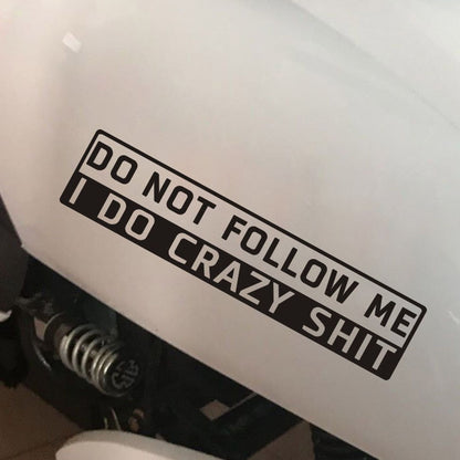 Car Decoration Do Not Follow Me English Sticker 1612169996784