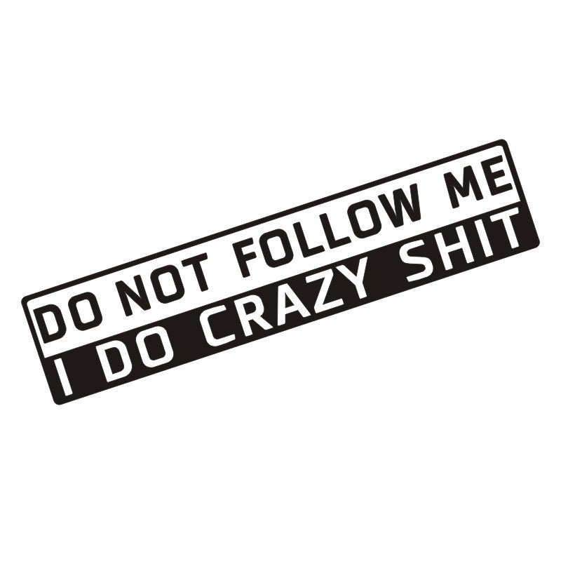 Car Decoration Do Not Follow Me English Sticker 1612169996786