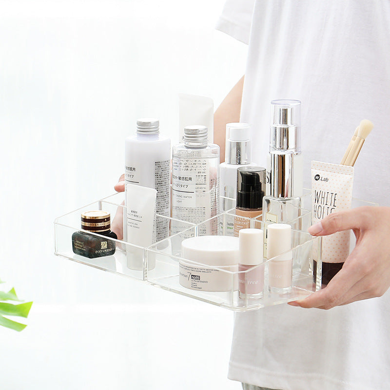 Transparent Plastic Makeup Table Finishing Box, Cosmetic Storage Box 1612234856444